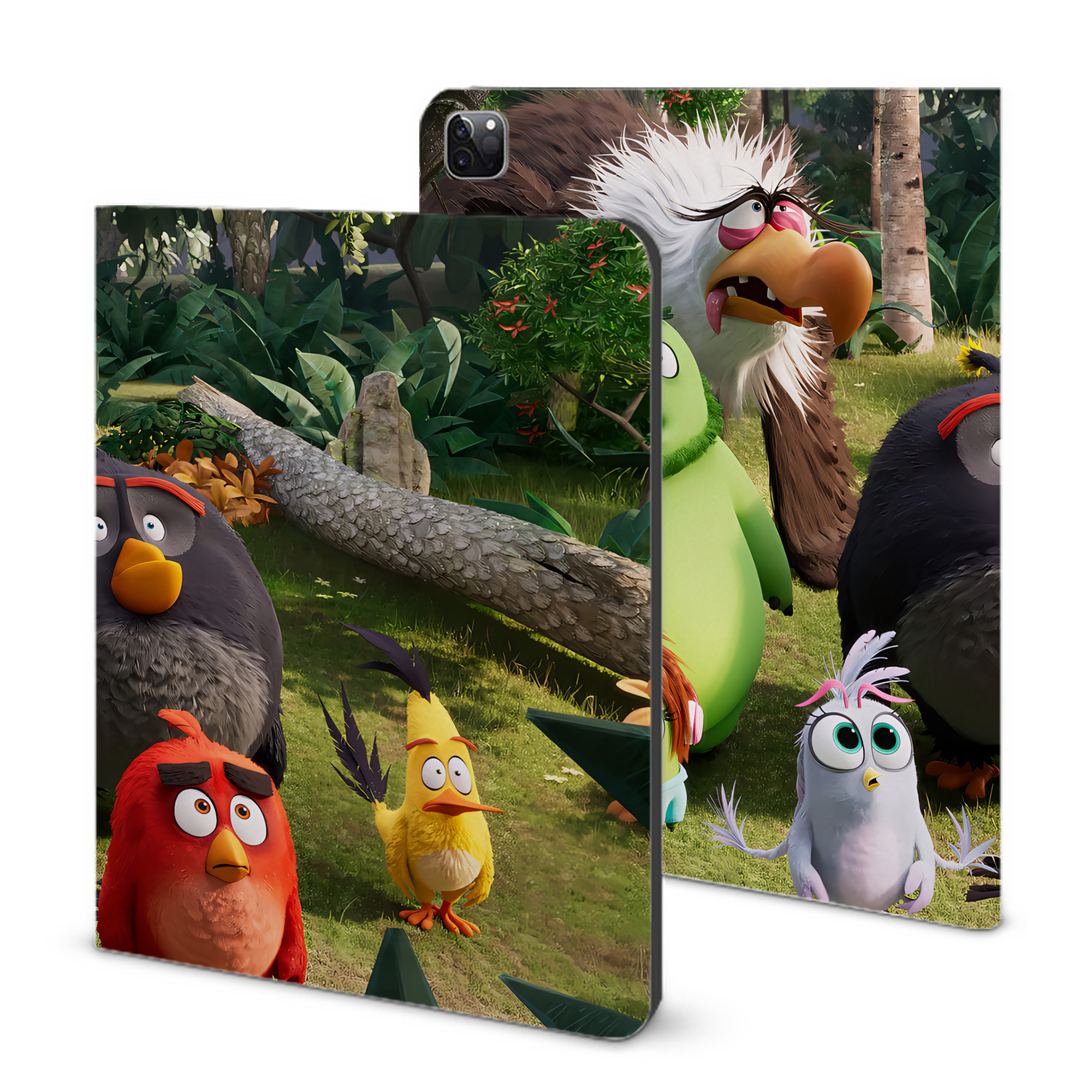 （画像用） Angry Birds アングリーバード IPad ケース ブック型 PUレザー TPU 耐衝撃 軽量 薄型 ペン収納なし 全面保護 IPad 各モデル対応